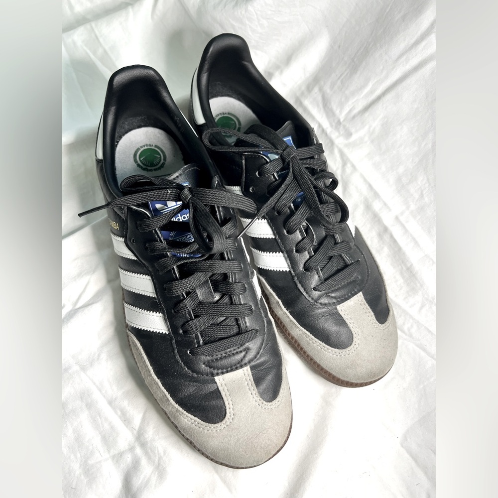 Adidas Samba vegan Black and Grey Sneakers men’s size 9 1/2